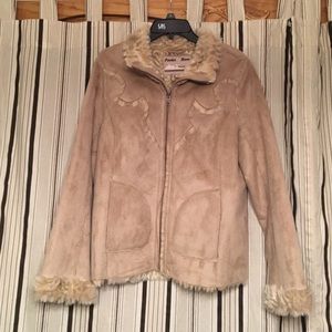 Womens faux fur western jacket