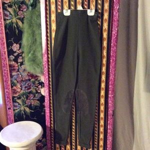 Forest green stretchy ribbed riding pants