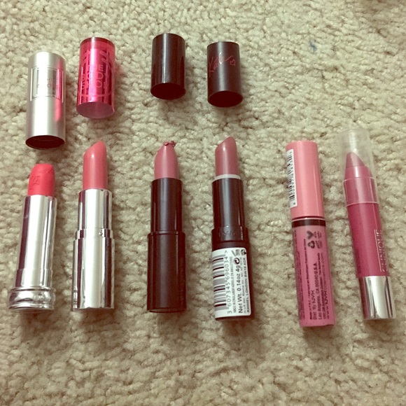 6 lip colors, 4 lipstick 1 gloss 1 chubby stickNEW