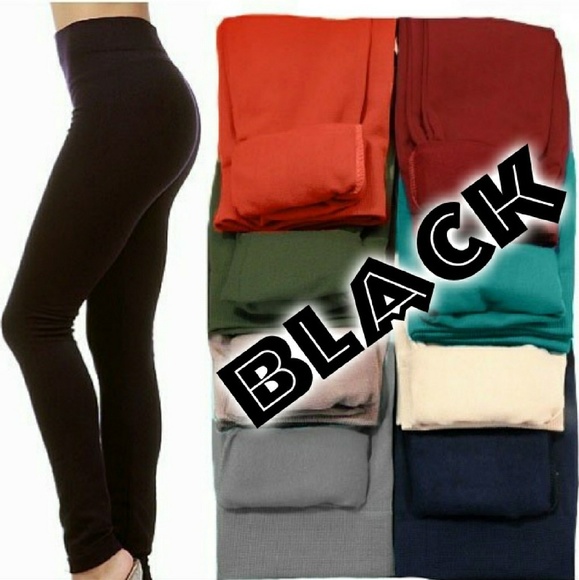 Boutique Pants - BLACK Fleece Lined Leggings