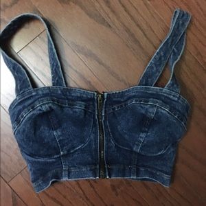 Denim bralette
