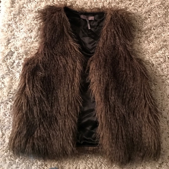 Mongolian faux fur vest