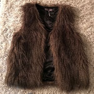 Mongolian faux fur vest