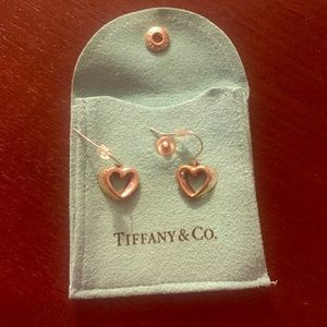 Tiffany geometric heart earrings.