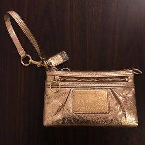 Coach Gold Wristlet
