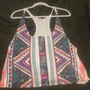 Geometric colorful crop tank
