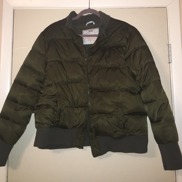 Old Navy Plus Size Olive Green Puffer Coat