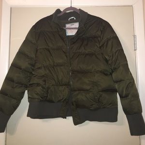 Old Navy Plus Size Olive Green Puffer Coat