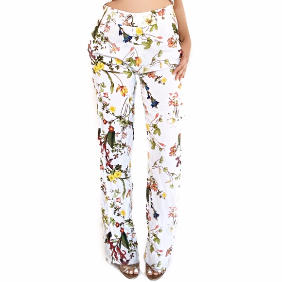 Zara Pants - Zara floral wide leg trouser