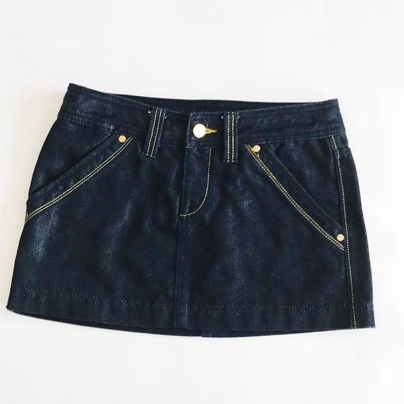 Express mini jean skirt with sequins - Picture 1 of 3