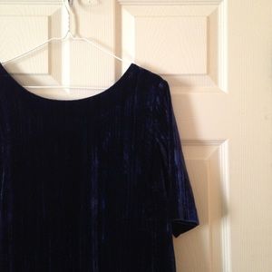 Blue velvet shift dress LAST CHANCE