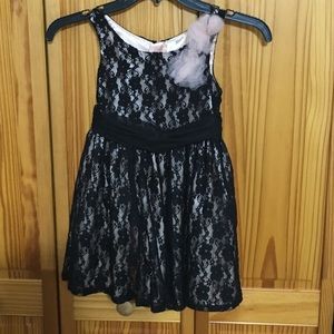 Girls XS Black Lace Dress