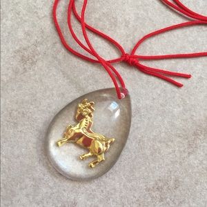 Sheep glass necklace