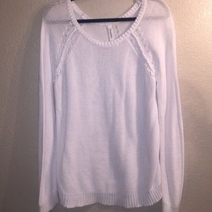 White Croché Sweater