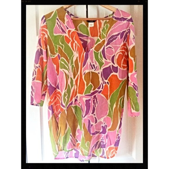 J.Crew Tropical Tunic Coverup **Sold** - Picture 1 of 2