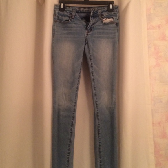 American Eagle light denim super skinny jeggings