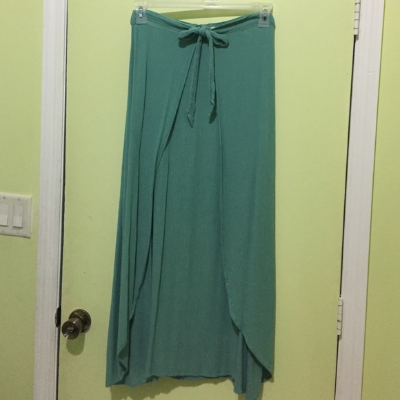 Long Mint skirt
