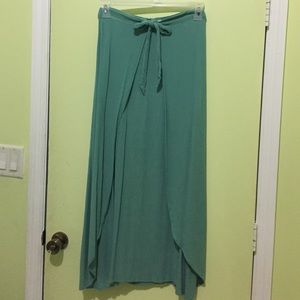 Long Mint skirt