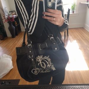 Juicy Couture Black Velour Handbag