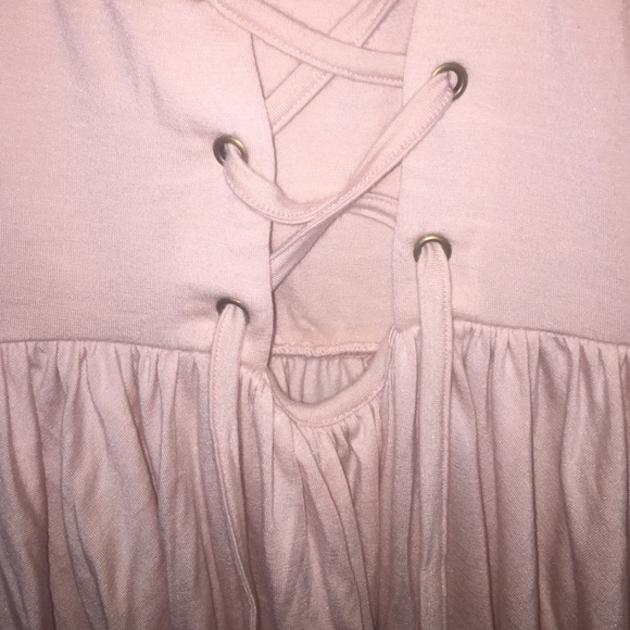 Pink Rachel Pally Dress Lace Up Back - Picture 2 of 4