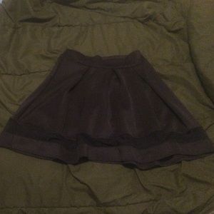 Black skirt with sheer panel