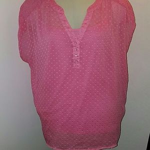 Avenue pink chiffon top 26/28