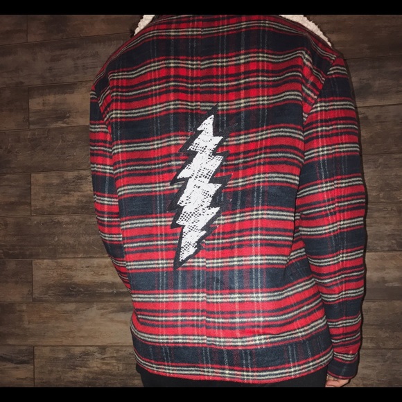 Free People Jackets & Blazers - 🚫SOLD🚫Grateful Dead plaid jacket