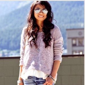 American Eagle marled crew knit sweater