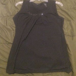 Black cotton formal tank