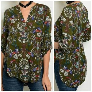 BUY 1, GET 1 FREE! Floral print tunic blouse