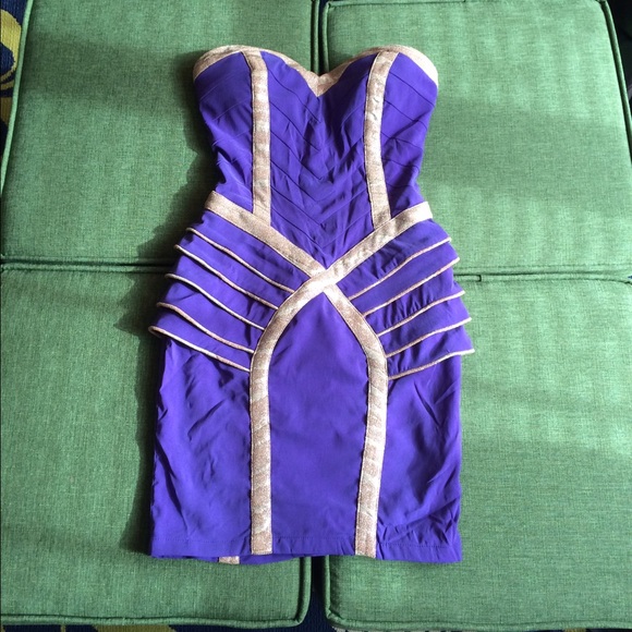 Purple and gold dress