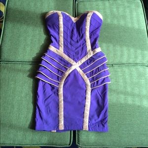 Purple and gold dress