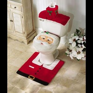 New⛄️ Santa toilet seat & Rug Set