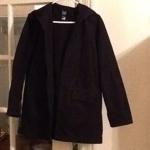 Black raincoat Gap size M