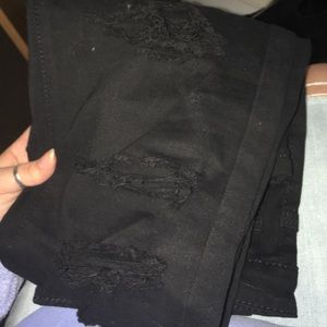 Black ripped jeans