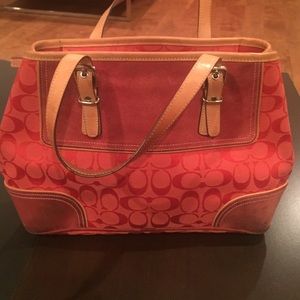 Red coach bag