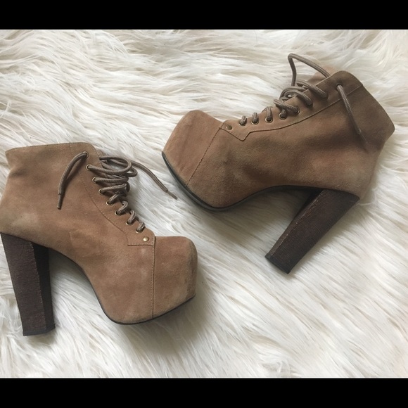 Jeffrey Campbell Lita Platform Ankle Boots Size 7 - Picture 1 of 4