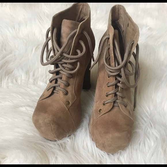 Jeffrey Campbell Lita Platform Ankle Boots Size 7 - Picture 2 of 4