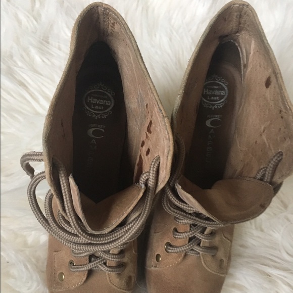 Jeffrey Campbell Lita Platform Ankle Boots Size 7 - Picture 4 of 4