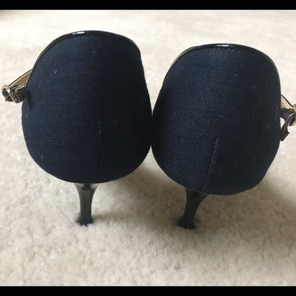 J Crew Navy Blue Kitten Heel Pumps Size 8 - Picture 4 of 4