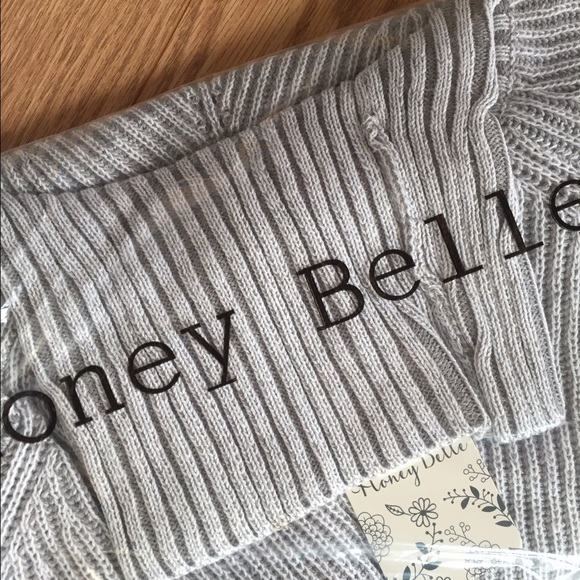 Last 1 // Gray Stitch Mix Turtleneck Sweater - Picture 4 of 4