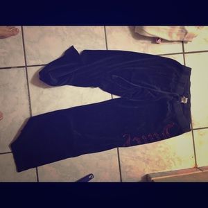 NAVY Velour Juicy Couture Sweatpants SZ M.