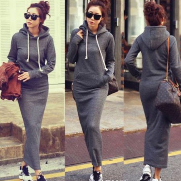 LAST ONE!!!!Grey faux fur lined dress - Picture 2 of 4