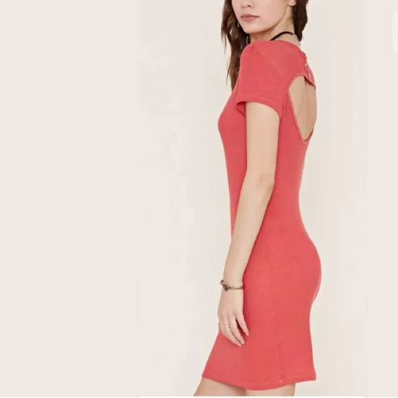 NWT Navy gray red Stretch Knit Open Back Dress - Picture 4 of 4