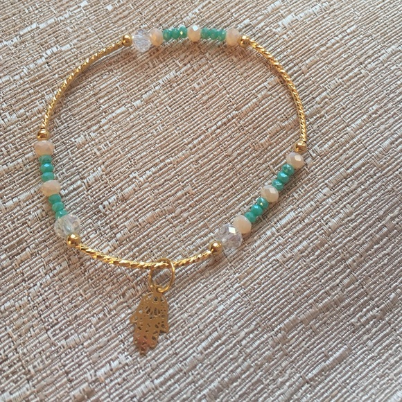 Handmade crystal beads bracelet.