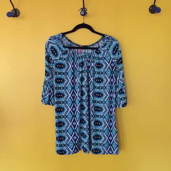 SI Avance blue patterned tunic