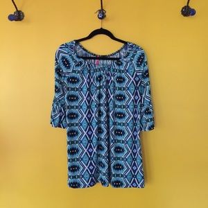 SI Avance blue patterned tunic