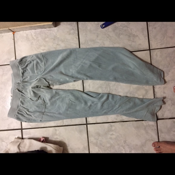 Light blue Juicy Couture Sweatpants. W/ decal SZ M
