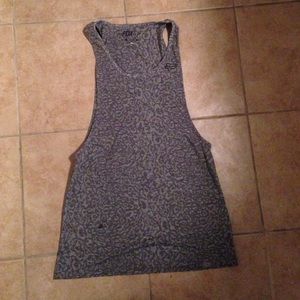Fox cheetah print muscle tank top