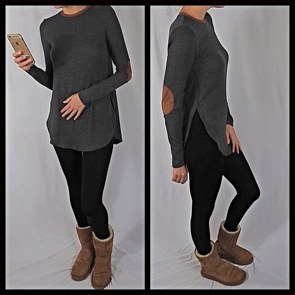 CLEARANCE 💕FIRM‼️5⭐️Patch Sleeve Hi-Low Top - Picture 3 of 4